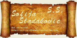 Sofija Sladaković vizit kartica